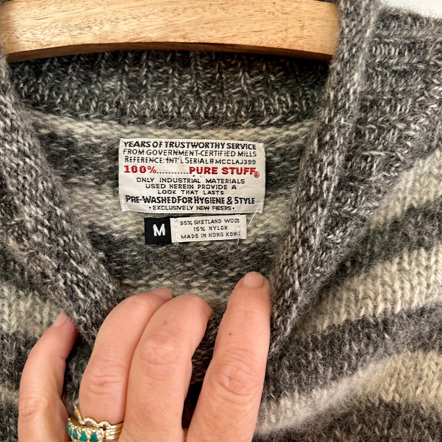 Striped Mock Neck Sweater