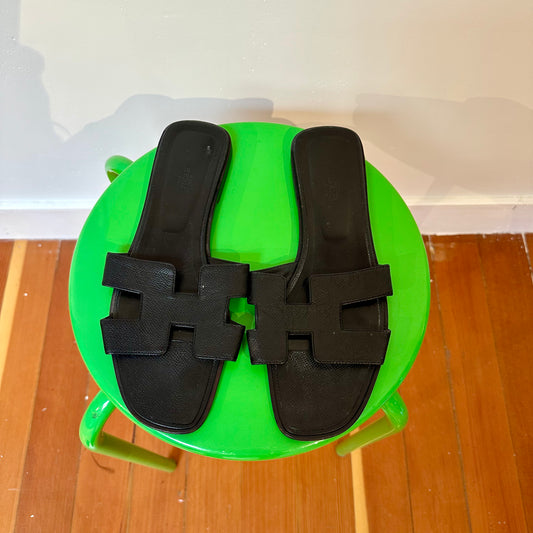Hermes Oran Sandals, Size 40.5