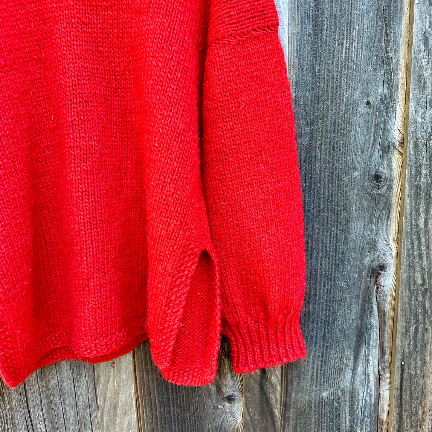 Red Mock Neck Sweater