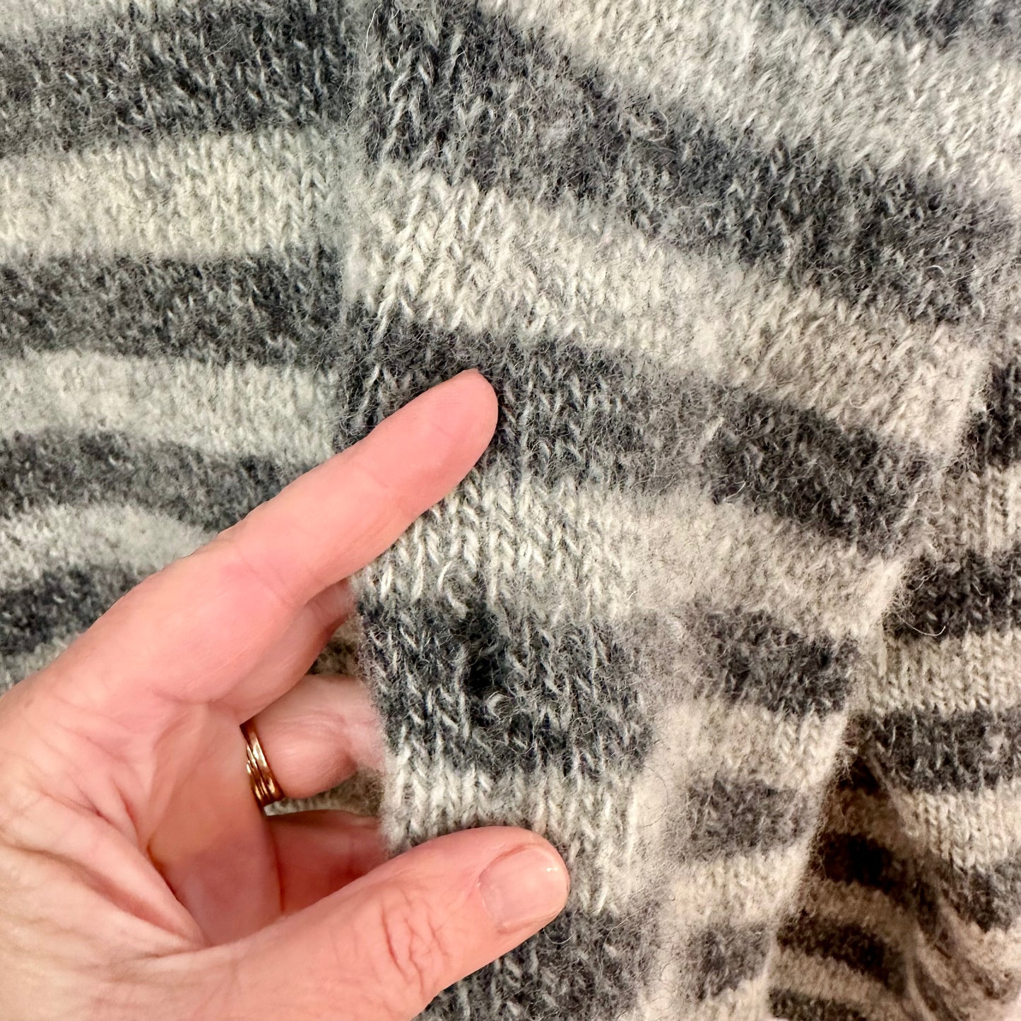 Striped Mock Neck Sweater